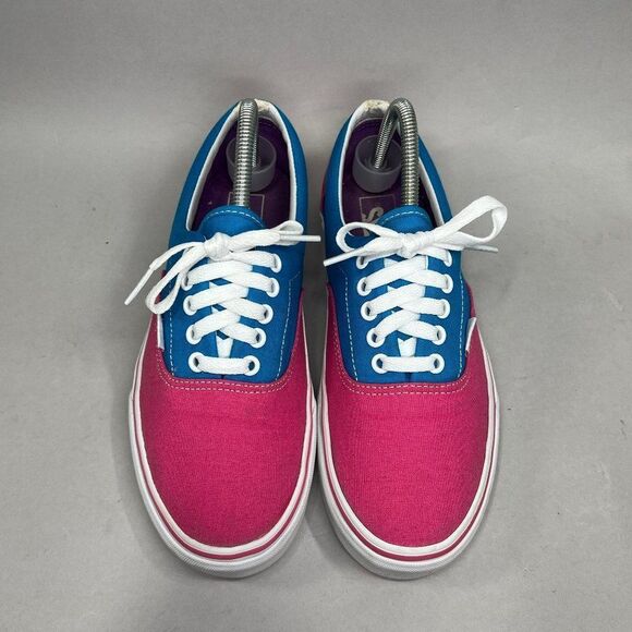 Vans Era Shoes Women's Size 9.5 Blue Pink Colorblock Low Lace Up Retro Sneakers - Picture 3 of 11